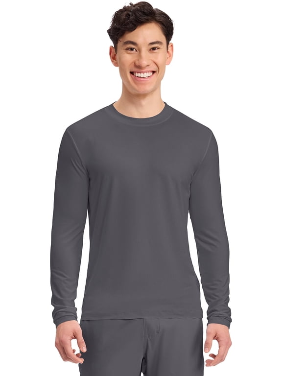 Men's Long Sleeve Underscrub Tee Modern T-shirt with Crew Neck - CK807