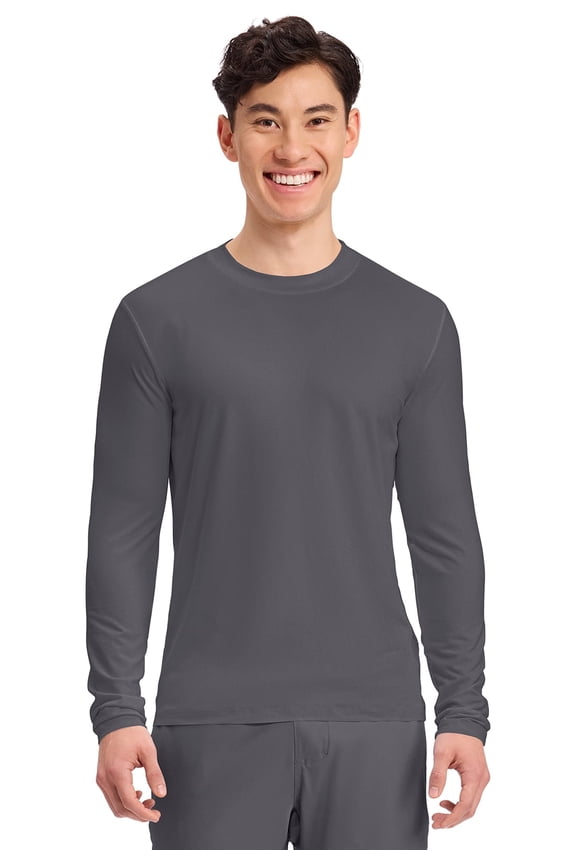 Men's Long Sleeve Underscrub Tee Modern T-shirt with Crew Neck - CK807