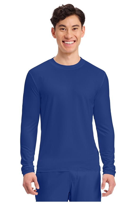 Men's Long Sleeve Underscrub Tee Modern T-shirt with Crew Neck - CK807
