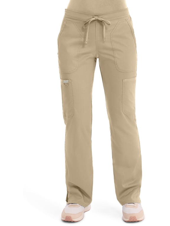 Medical Scrub Pants for Women, Mid Rise Moderate Flare Drawstring Scrub Bottoms - WW120
