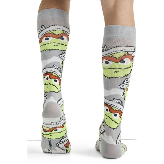 Cherokee Mprintsupport Men 12 & 10-15 mmHg Support Socks, One Size, Grouchy Feet
