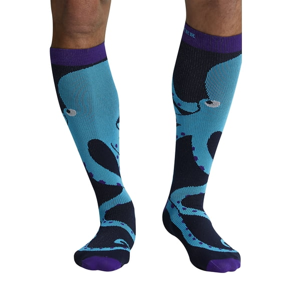 Cherokee Mprintsupport Men 12 mmHg Support Socks, One Size, Oh Octopus