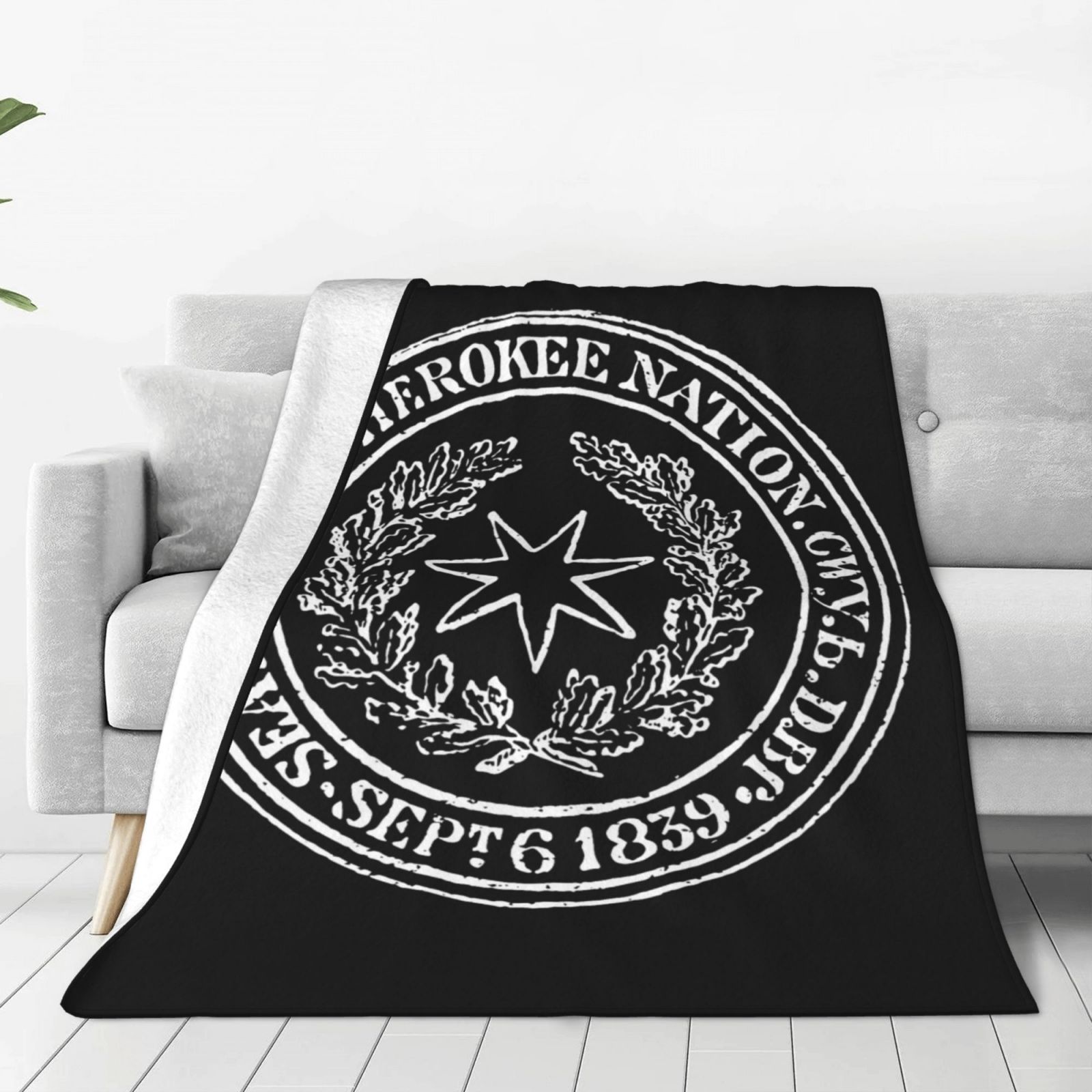Cherokee Nation Great Seal Bed Blanket Fleece Throw Blankets Sofa Plush Soft Blankets for Home Camping Travel 40 x30