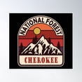 thumbnail image 1 of Cherokee National Forest Poster Wall Art, Modern Wall Decor, 24x24 UNFRAMED, 1 of 3