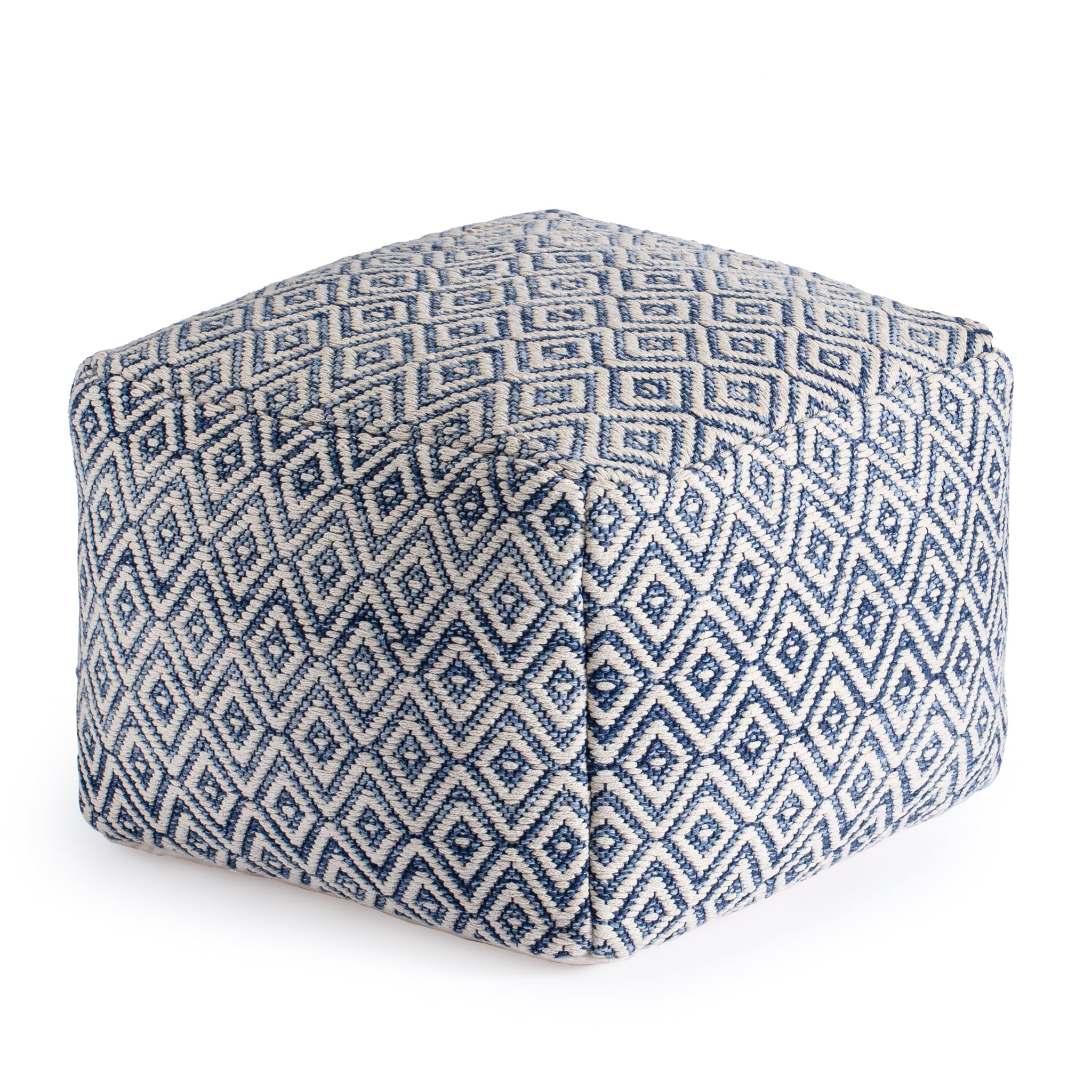 Cherokee Nightlife 22" x 22" x 16" Black & Gray Pouf