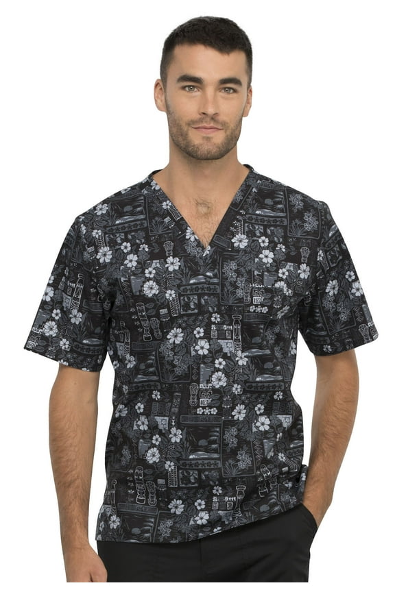 Prints Men Scrubs Top V-Neck CK675