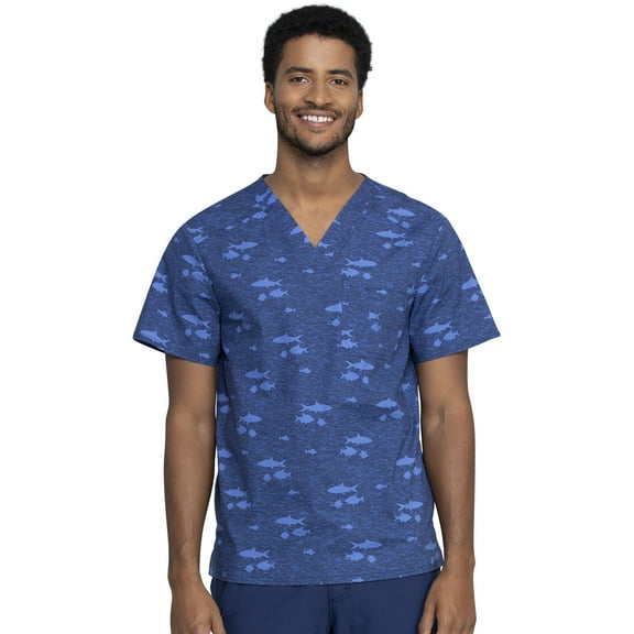 Cherokee Prints Men Scrubs Top V-Neck CK692