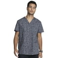 thumbnail image 1 of Cherokee Prints Scrubs Top For Men V-Neck Print Plus Size CK691, 3XL, Instumental Helpers, 1 of 6