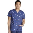 thumbnail image 1 of Cherokee Prints Scrubs Top For Men & Women V-Neck Print CK691, 1 of 9