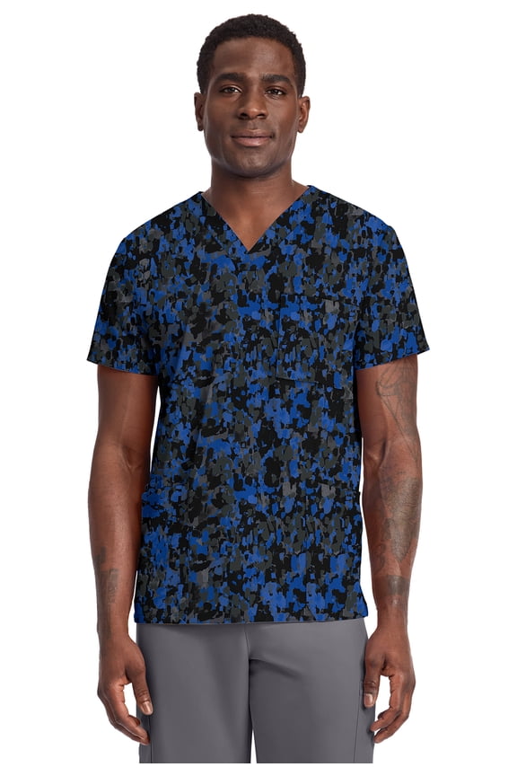 Prints Scrubs Top For V-Neck Print CK691
