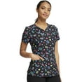thumbnail image 1 of Cherokee Prints Scrubs Top For Women V-Neck Print CK678, XS, Checker Dots, 1 of 5