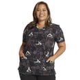 thumbnail image 1 of Cherokee Prints Scrubs Top For Women V-Neck Print CK678, XS, Dog Is My Zen, 1 of 5