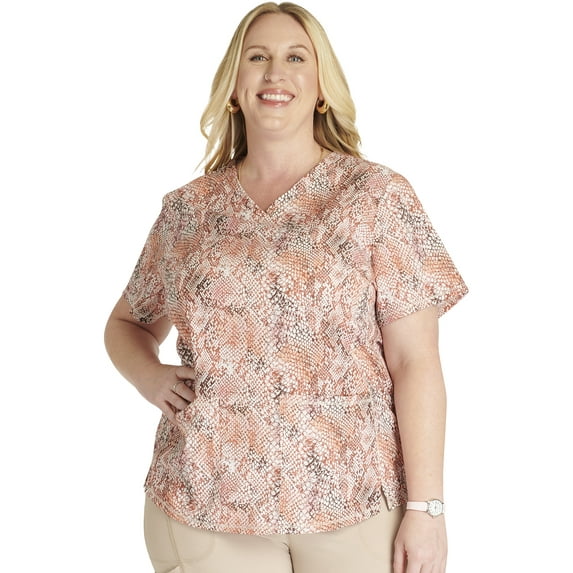 Cherokee Prints Scrubs Top For Women V-Neck Print CK703