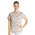 thumbnail image 1 of Cherokee Prints Scrubs Top For Women V-Neck Tuckable Print CK664, 1 of 5