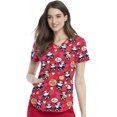 thumbnail image 1 of Cherokee Prints Women Medical Scrubs Top V-Neck Print CK637, 1 of 6