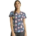 thumbnail image 1 of Cherokee Prints Women Medical Scrubs Top V-Neck Print CK637, 1 of 5