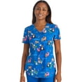 thumbnail image 1 of Cherokee Prints Women Medical Scrubs Top V-Neck Print CK637, 1 of 5