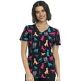thumbnail image 1 of Cherokee Prints Women Medical Scrubs Top V-Neck Print CK637, 1 of 7