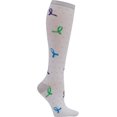 thumbnail image 1 of Cherokee Printsupport for Women 12 mmHg Support Socks, Plus Tall, Dots and Awareness, 1 of 5