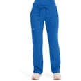 thumbnail image 1 of Cherokee Scrubs for Women Mid Rise Moderate Flare Drawstring Pant with 5 Pockets, Ultra Soft & Breathable Fabric Plus Size - WW120, 6XL, Royal, 1 of 7