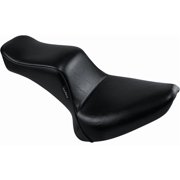 Le Pera Cherokee Smooth 2-Up Motorcycle Seat, Black Vinyl, Street/Cruiser, Softail 2000-2017 LX-020