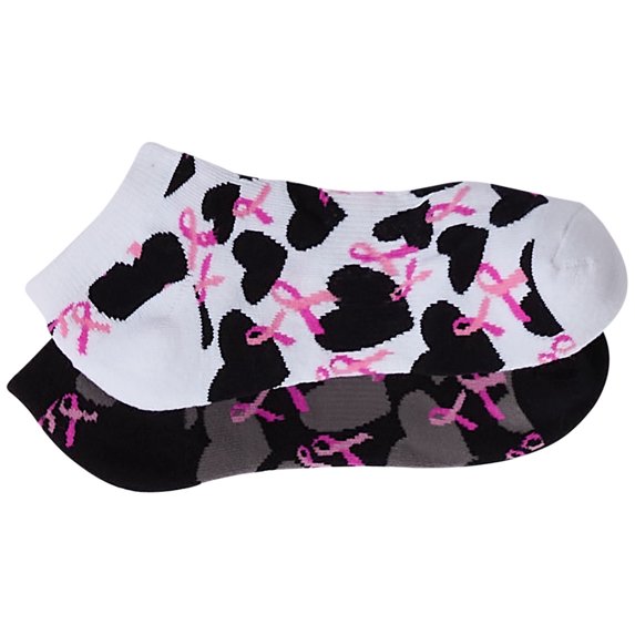 Cherokee SecretShow Women 30 Pairs (6 pack x 5 pairs) of No Show Socks, One Size, Ribbons and Hearts