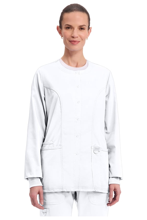 Snap Front Scrub Jackets for Women, Workwear Revolution Soft Stretch WW310