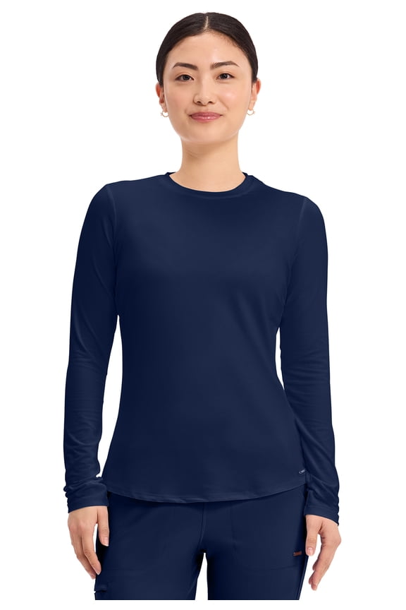 Underscrub Long Sleeve Women Tee Modern Fit with Shirttail Hem - CK773