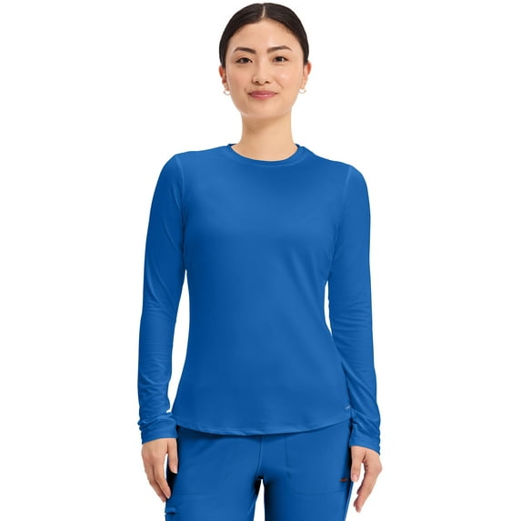 Cherokee Underscrub Long Sleeve Women Tee Modern Fit with Shirttail Hem - CK773