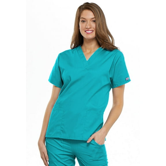 Cherokee V-Neck Scrub Top for Women with 3 Pockets & Dolman Sleeve - 4700