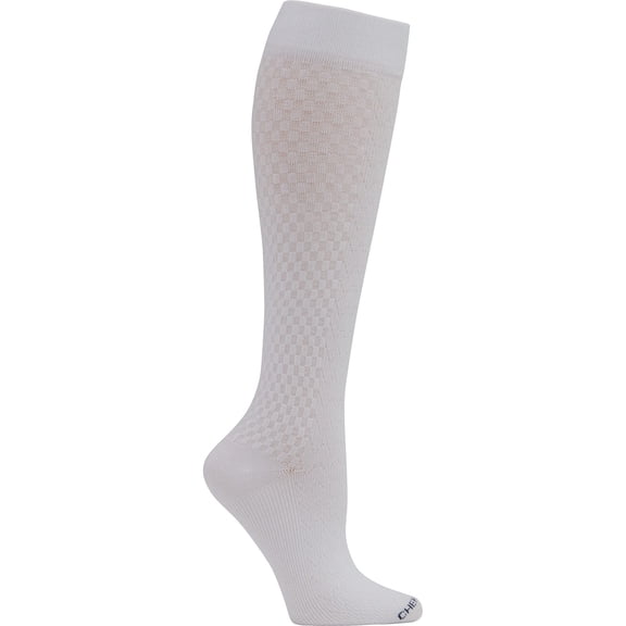 Cherokee Women's Compression Socks, 10-15 mmHg, Knee High, 4-Pair Pack, Soft Fit, Regular & Wide Calf - TRUESUPPORT, Regular, Bleach