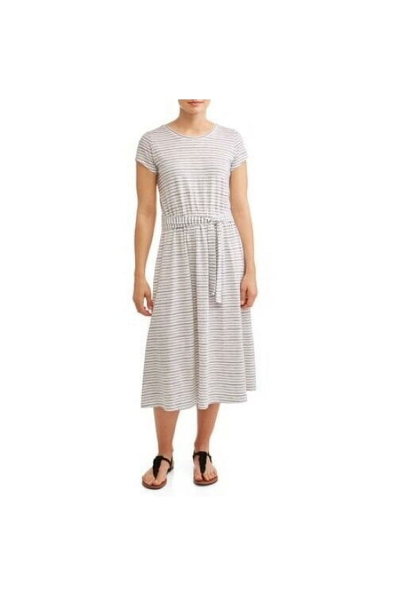 Women's Knit Tie Waist Dress SIZE S
