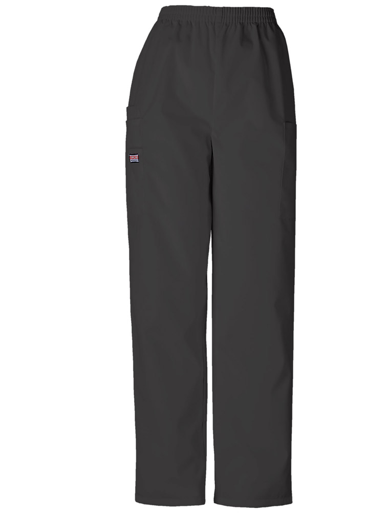 Cherokee Women's Scrub Pants, Rise Tapered Leg PullOn Cargo Pant With