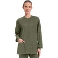 thumbnail image 1 of Cherokee Women's Snap Front Scrub Jacket with 3 Pockets and Knit Cuff - WW340, 1 of 10