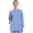 thumbnail image 1 of Cherokee Women's Snap Front Scrub Jacket with 3 Pockets and Knit Cuff - WW340, 1 of 10