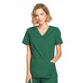 thumbnail image 1 of Cherokee Workwear Core Stretch Scrubs Top for Women Mock Wrap 4728, M, Hunter, 1 of 6