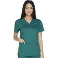 thumbnail image 1 of Cherokee Workwear Core Stretch Scrubs Top for Women V-Neck WW630, S, Hunter, 1 of 6
