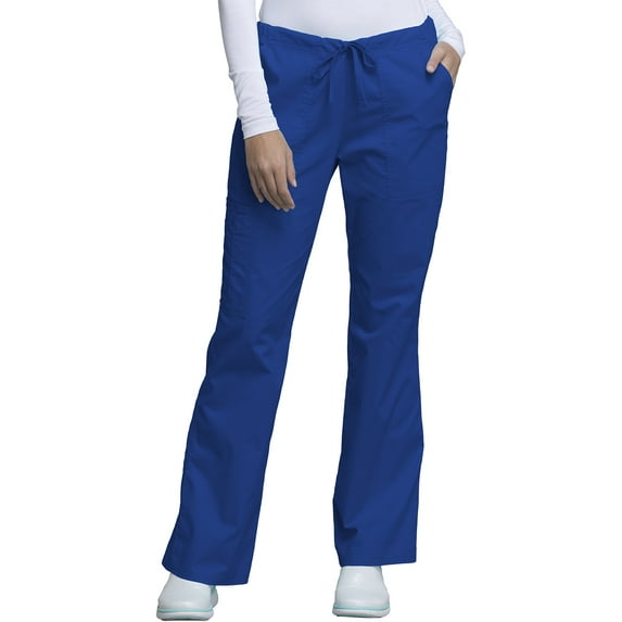 Cherokee Workwear Core Stretch Women's Scrubs Pant Mid Rise Drawstring Cargo 4044