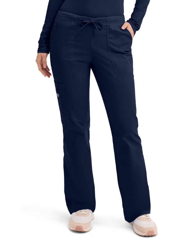Workwear Core Stretch Women's Scrubs Pant Mid Rise Drawstring Cargo 4044