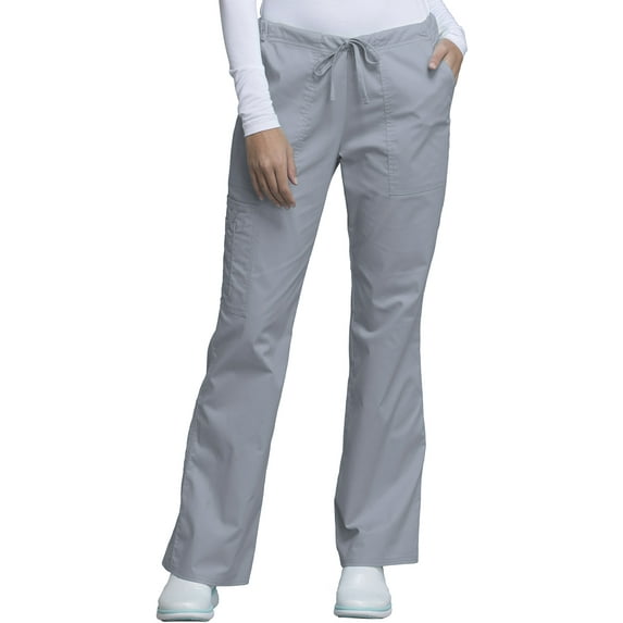 Cherokee Workwear Core Stretch Women's Scrubs Pant Mid Rise Drawstring Cargo 4044