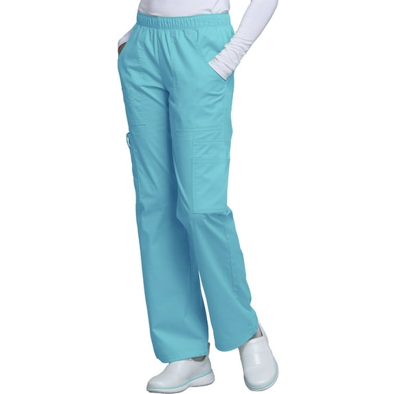 Cherokee Workwear Core Stretch Women's Scrubs Pant Mid Rise Pull-On Cargo 4005