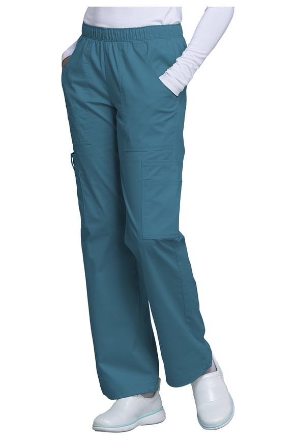 Workwear Core Stretch Women's Scrubs Pant Mid Rise Pull-On Cargo 4005
