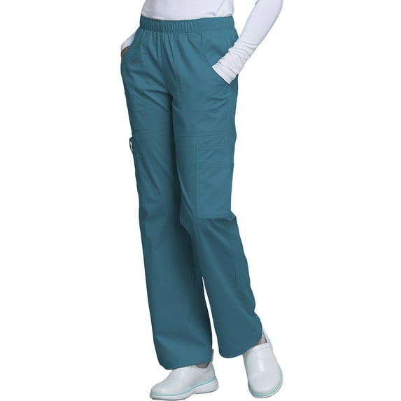 Cherokee Workwear Core Stretch Women's Scrubs Pant Mid Rise Pull-On Cargo 4005