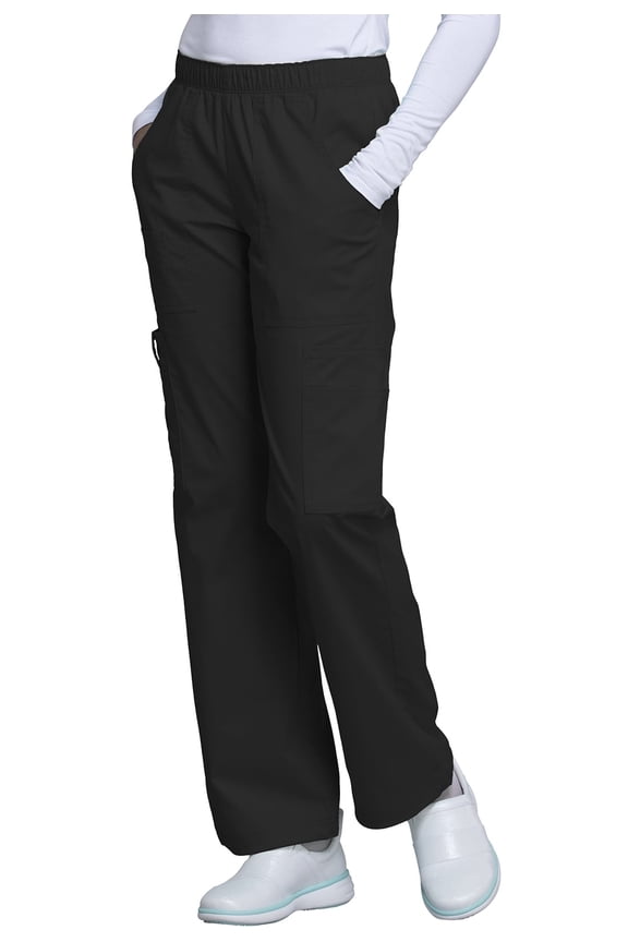 Workwear Core Stretch Women's Scrubs Pant Mid Rise Pull-On Cargo 4005