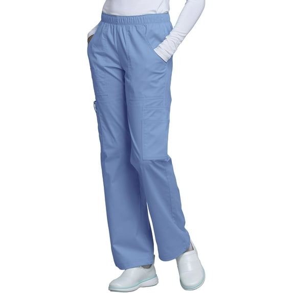 Cherokee Workwear Core Stretch Women's Scrubs Pant Mid Rise Pull-On Cargo 4005