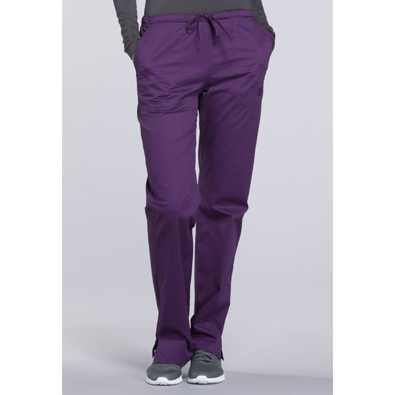 Cherokee Workwear Core Stretch Women's Scrubs Pant Mid Rise Straight Leg Drawstring WW130