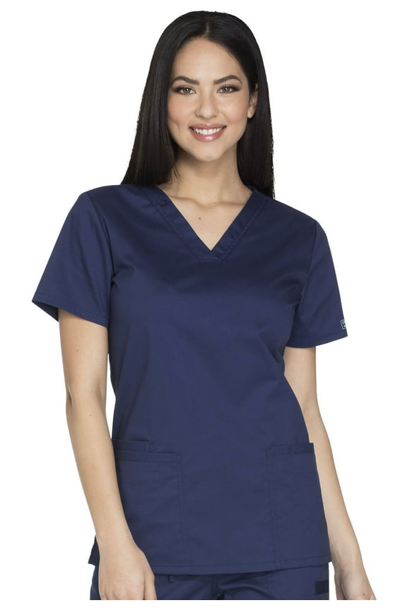 Workwear Core Stretch Women's Scrubs Top V-Neck WW630 Female Navy