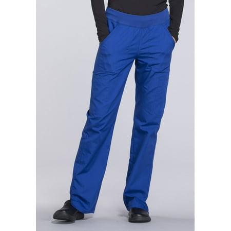 Cherokee Workwear Originals Women's Scrubs Pant Mid Rise Straight Leg Pull-On Cargo WW210