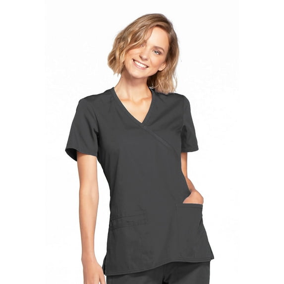 Cherokee Workwear Originals Women's Scrubs Top Mock Wrap WW650