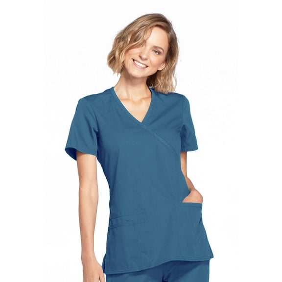 Cherokee Workwear Originals Women's Scrubs Top Mock Wrap WW650